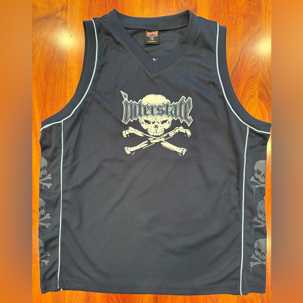 Interstate On A Higher Level Vintage Blue Sleeveless Men's Tank Top Size Medium